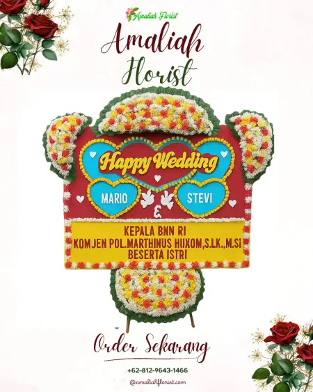 Papan Bunga Pernikahan Ketindan